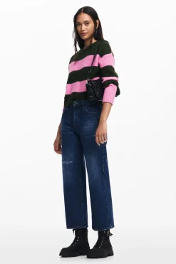 Ropa De Punto|Jerséis-Desigual Jersey rayas bicolor