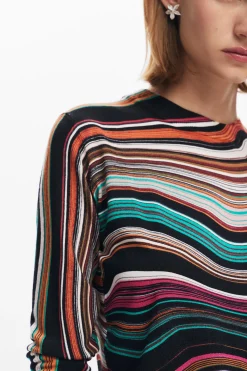 Ropa De Punto|Jerséis-Desigual Jersey rayas onduladas