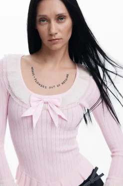 Ropa De Punto|Jerséis-Desigual Jersey romántico María Escoté
