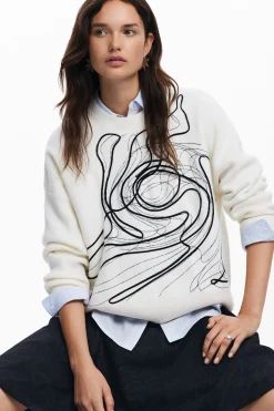 Ropa De Punto|Jerséis-Desigual Jersey trazos M. Christian Lacroix