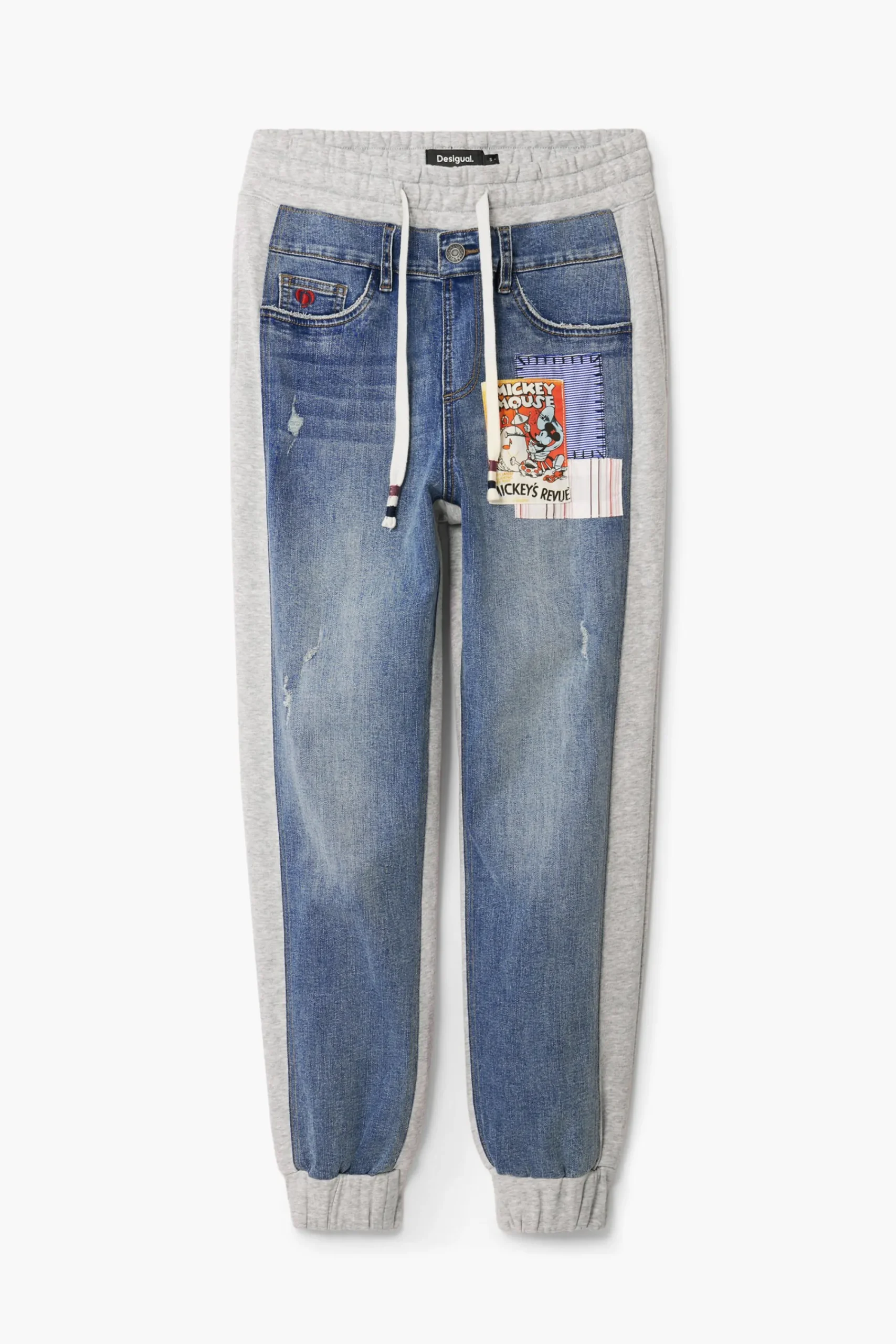 Vaqueros|Pantalones-Desigual Jogger combinado Mickey Mouse