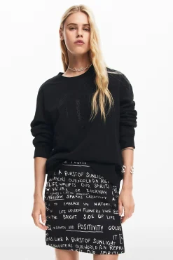 Faldas Y Shorts-Desigual Minifalda estampado frases