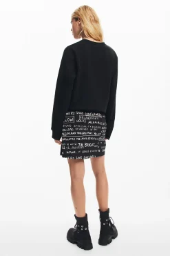 Faldas Y Shorts-Desigual Minifalda estampado frases