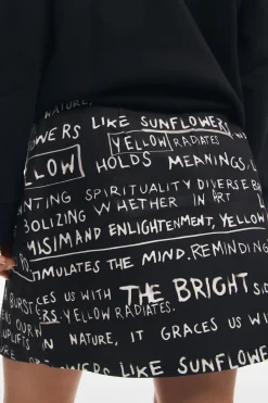 Faldas Y Shorts-Desigual Minifalda estampado frases