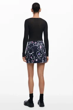 Faldas Y Shorts-Desigual Minifalda flores