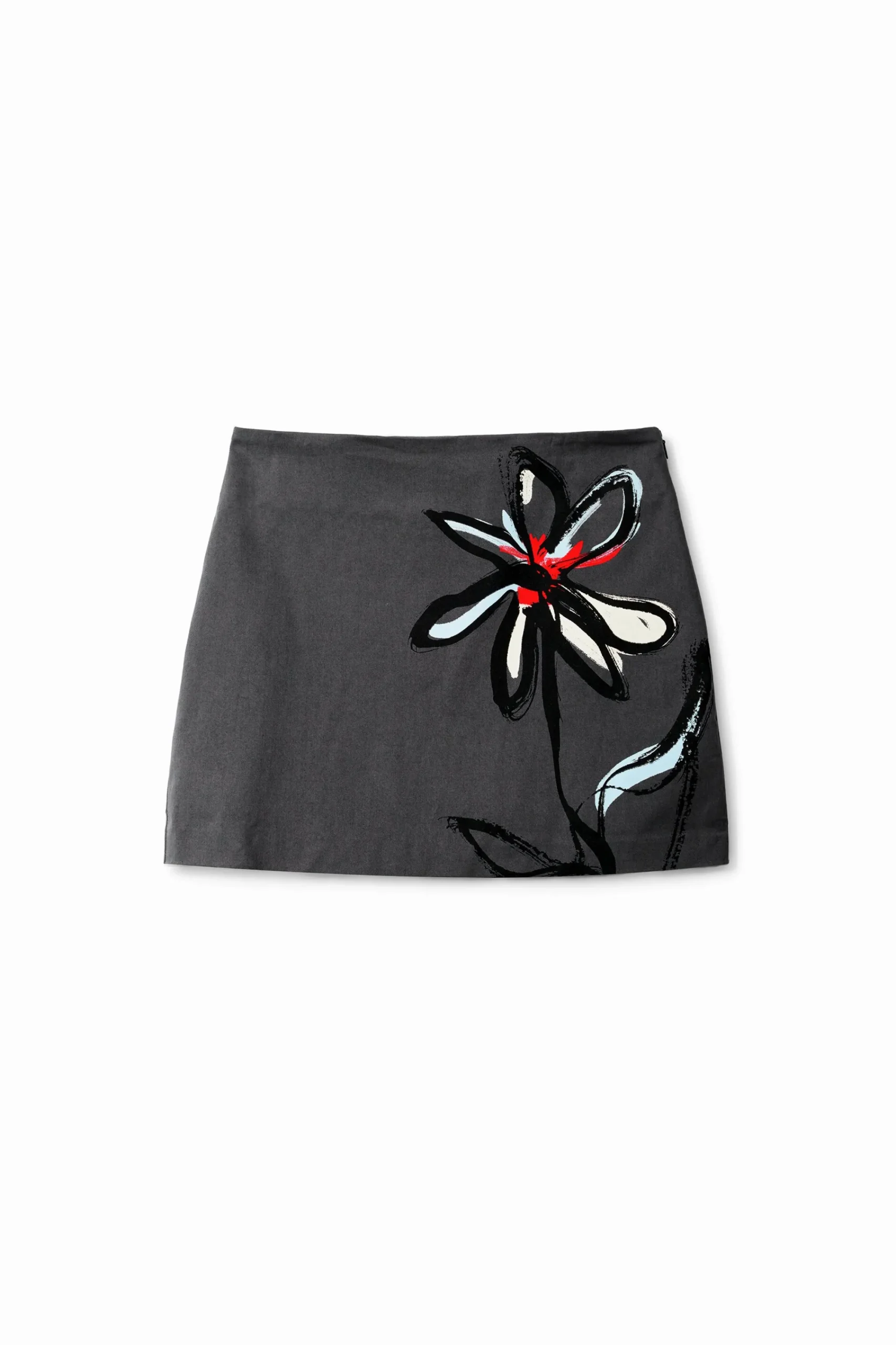 Faldas Y Shorts-Desigual Minifalda ilustración flor