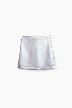 Faldas Y Shorts-Desigual Minifalda metalizada