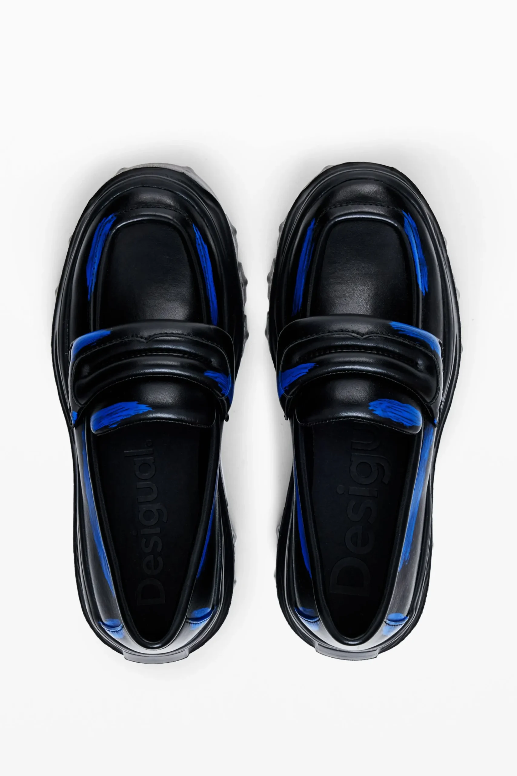 Zapatos-Desigual Mocasines chunky cuero