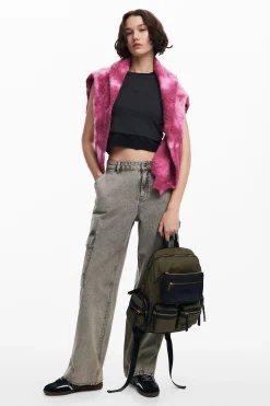 Mochilas|Mochilas-Desigual Mochila de nailon de alta capacidad