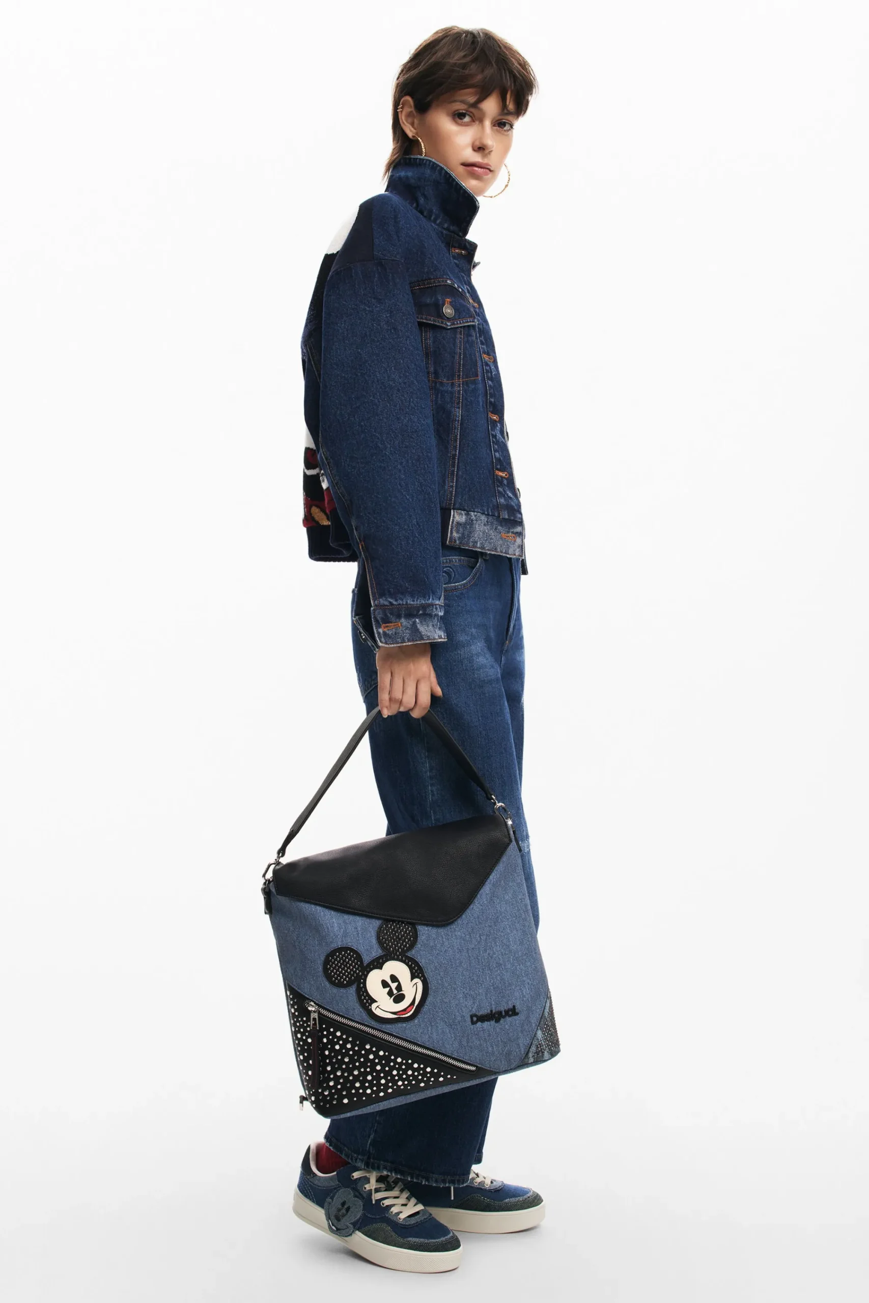 Mochilas|Mochilas-Desigual Mochila L denim Mickey