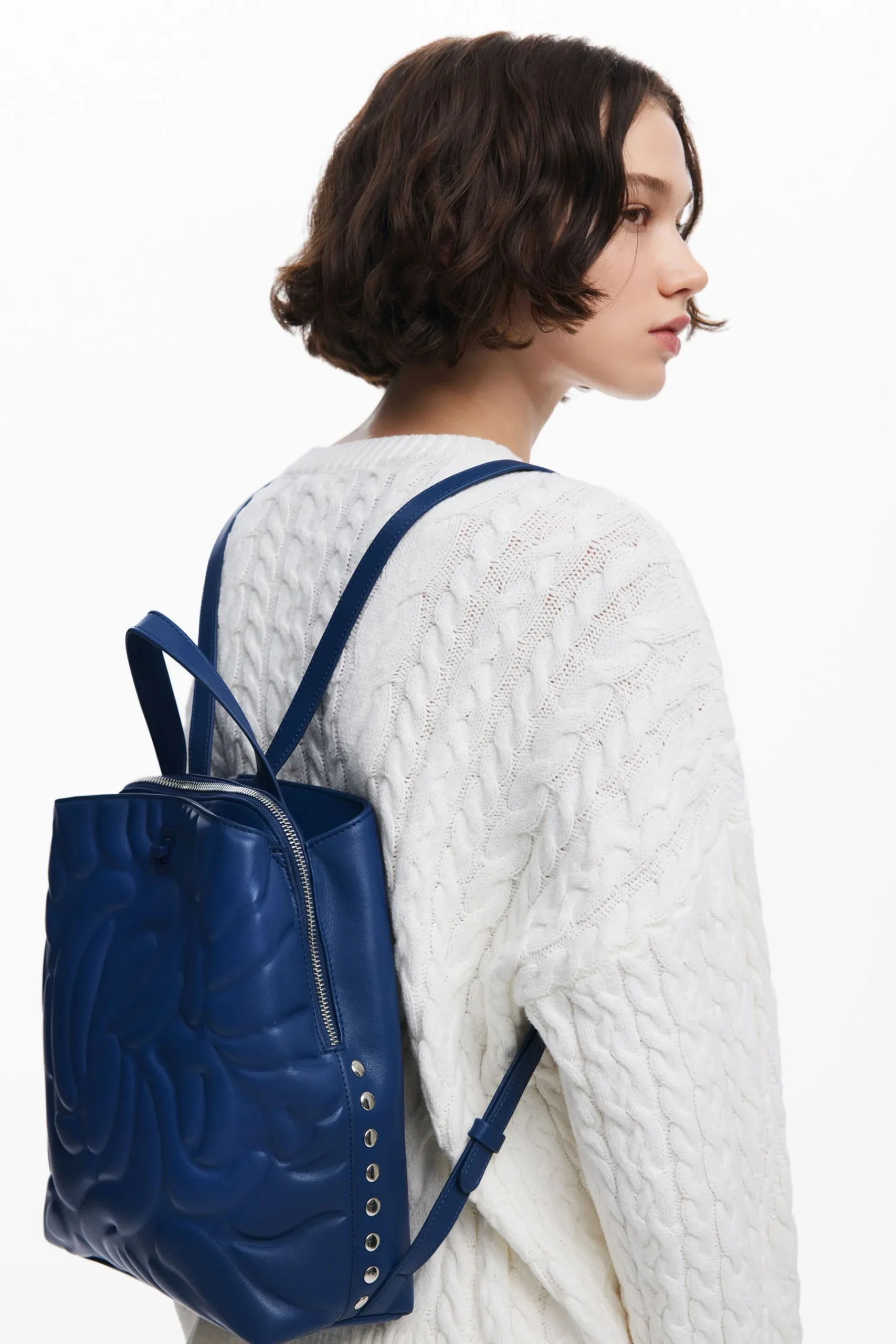 Mochilas|Mochilas-Desigual Mochila mini flores geometría