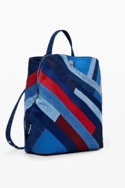 Mochilas|Mochilas-Desigual Mochila parches denim