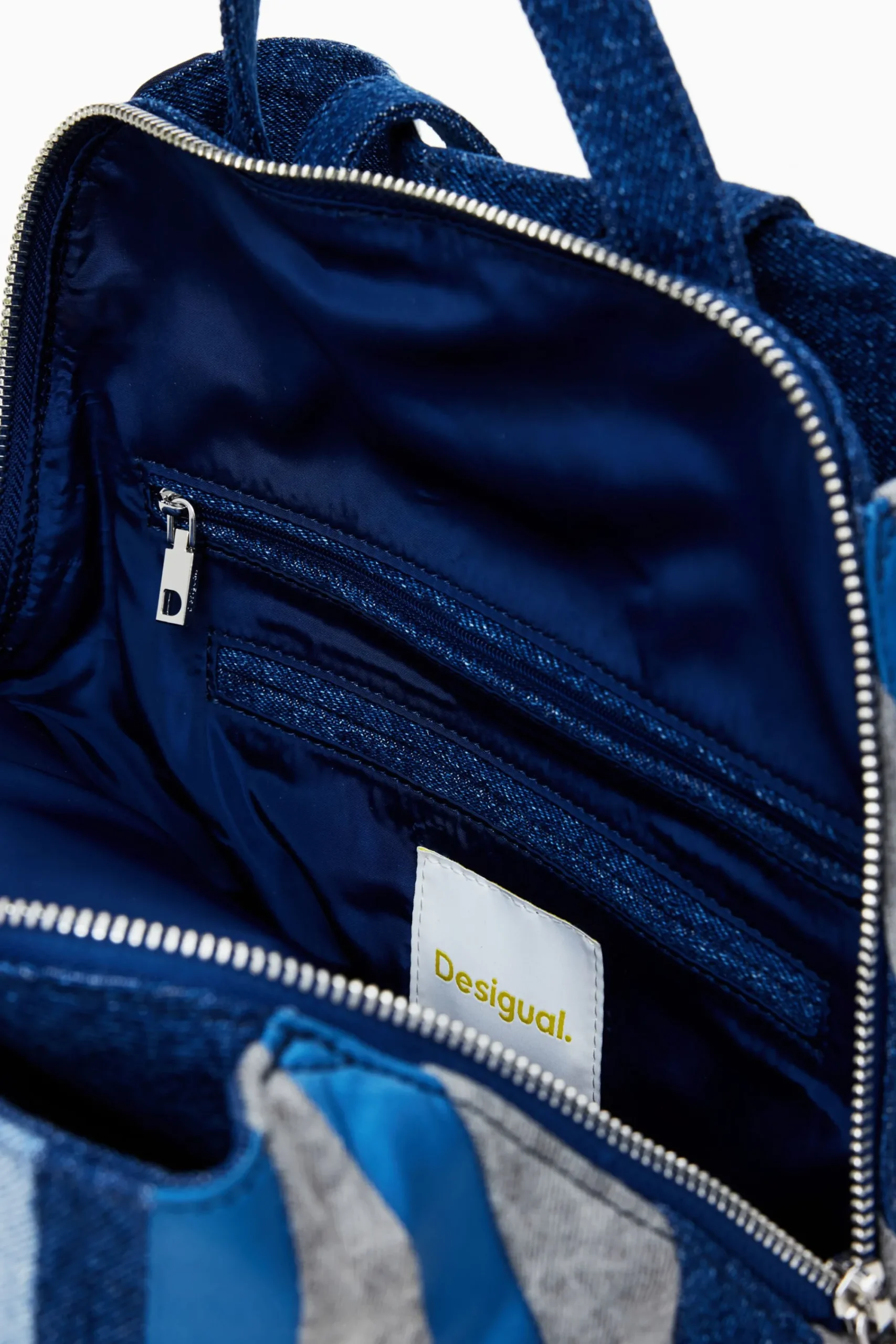 Mochilas|Mochilas-Desigual Mochila parches denim