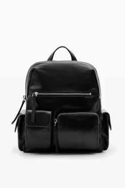 Bolsos De Piel|Mochilas-Desigual Mochila piel M bolsillos
