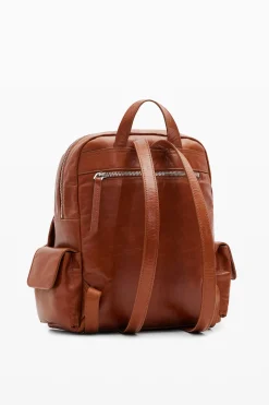 Bolsos De Piel|Mochilas-Desigual Mochila piel multibolsillo