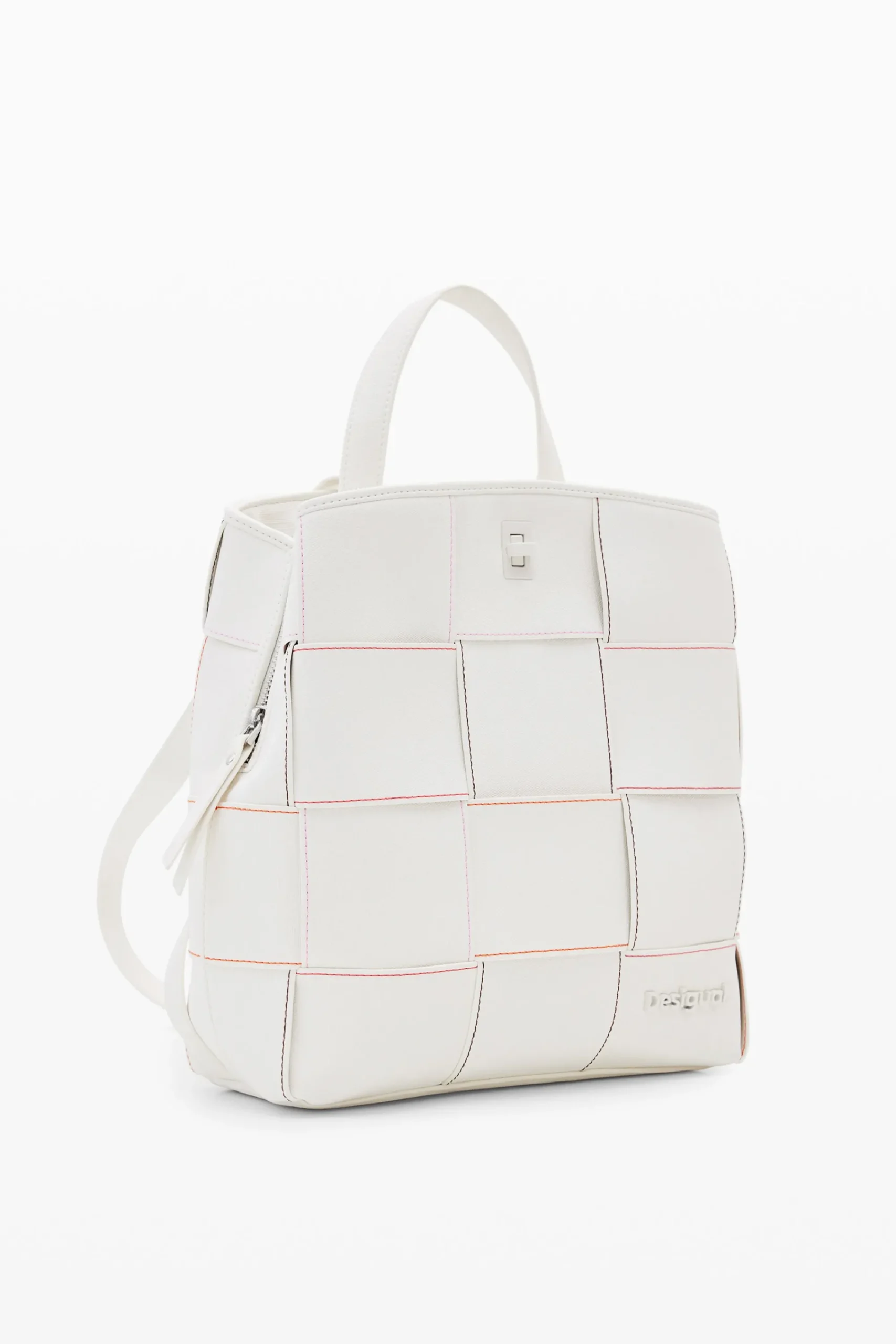 Mochilas|Mochilas-Desigual Mochila S trenzada pespuntes