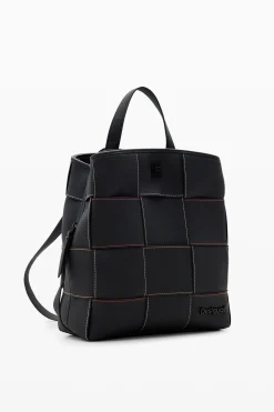 Mochilas|Mochilas-Desigual Mochila S trenzada pespuntes