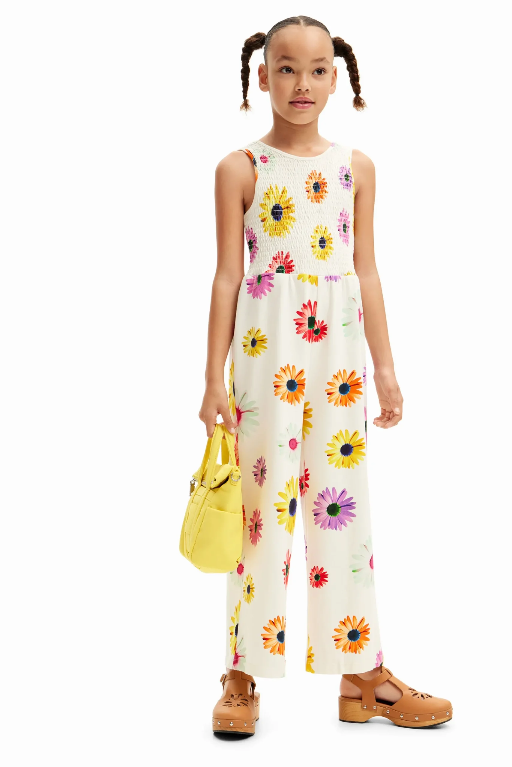 Faldas Y Pantalones|Vestidos-Desigual Mono largo tirantes margaritas
