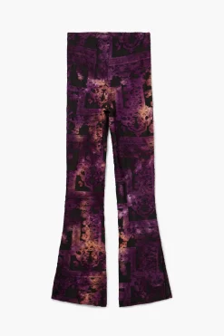 Pantalones-Desigual Pantalón campana devoré