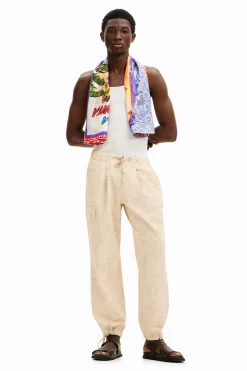 Jeans Y Pantalones-Desigual Pantalón cargo estampado