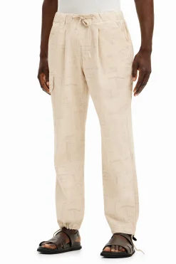 Jeans Y Pantalones-Desigual Pantalón cargo estampado
