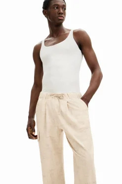 Jeans Y Pantalones-Desigual Pantalón cargo estampado