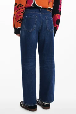 Vaqueros|Pantalones-Desigual Pantalón culotte denim