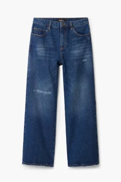 Vaqueros|Pantalones-Desigual Pantalón culotte denim