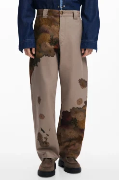 Jeans Y Pantalones-Desigual Pantalón estampado flores