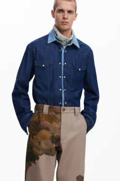 Jeans Y Pantalones-Desigual Pantalón estampado flores