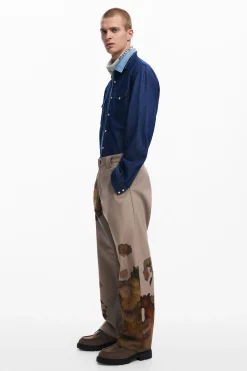 Jeans Y Pantalones-Desigual Pantalón estampado flores
