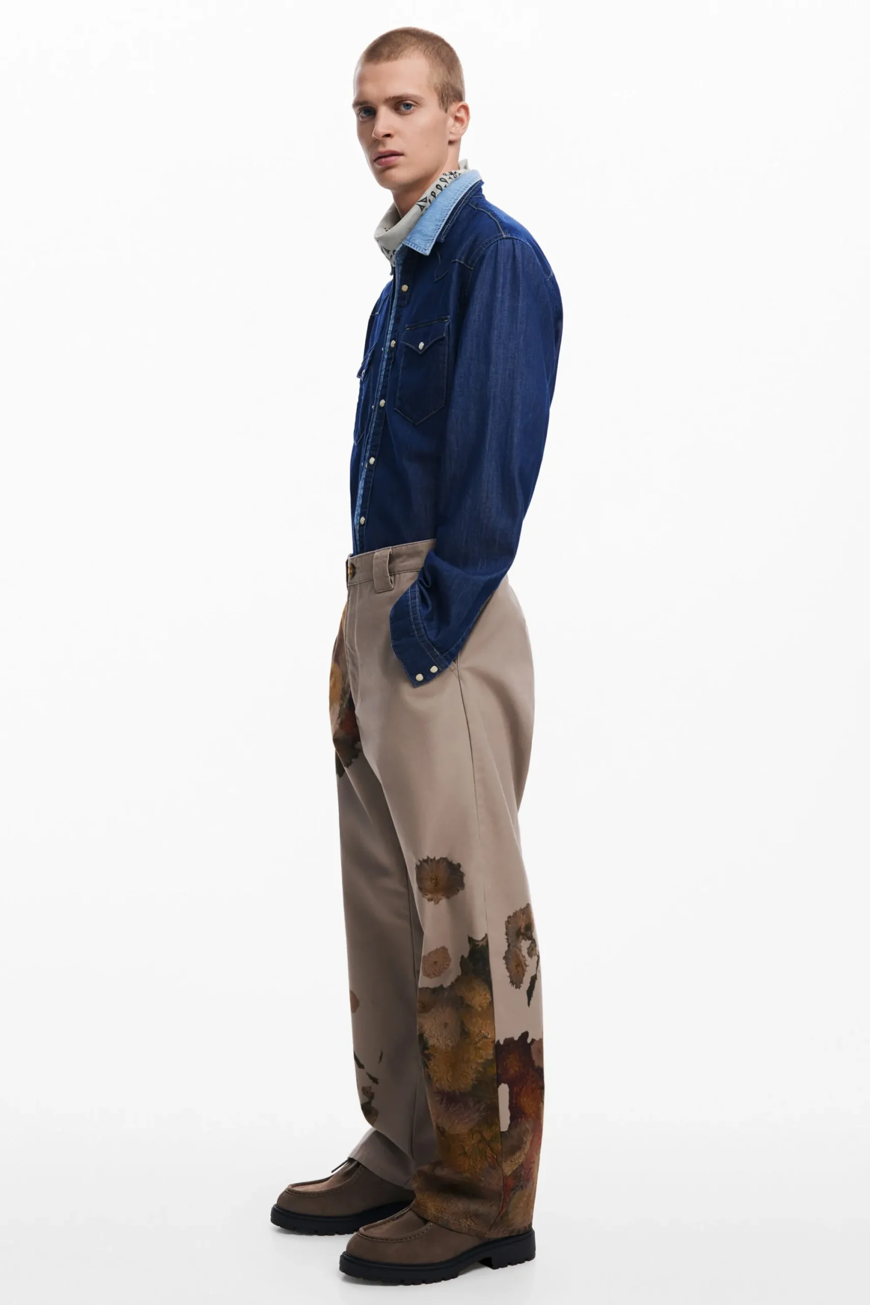 Jeans Y Pantalones-Desigual Pantalón estampado flores
