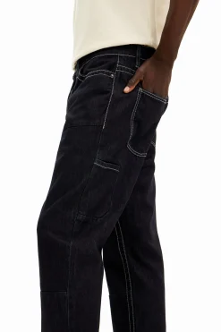 Jeans Y Pantalones-Desigual Pantalón largo denim bolsillos