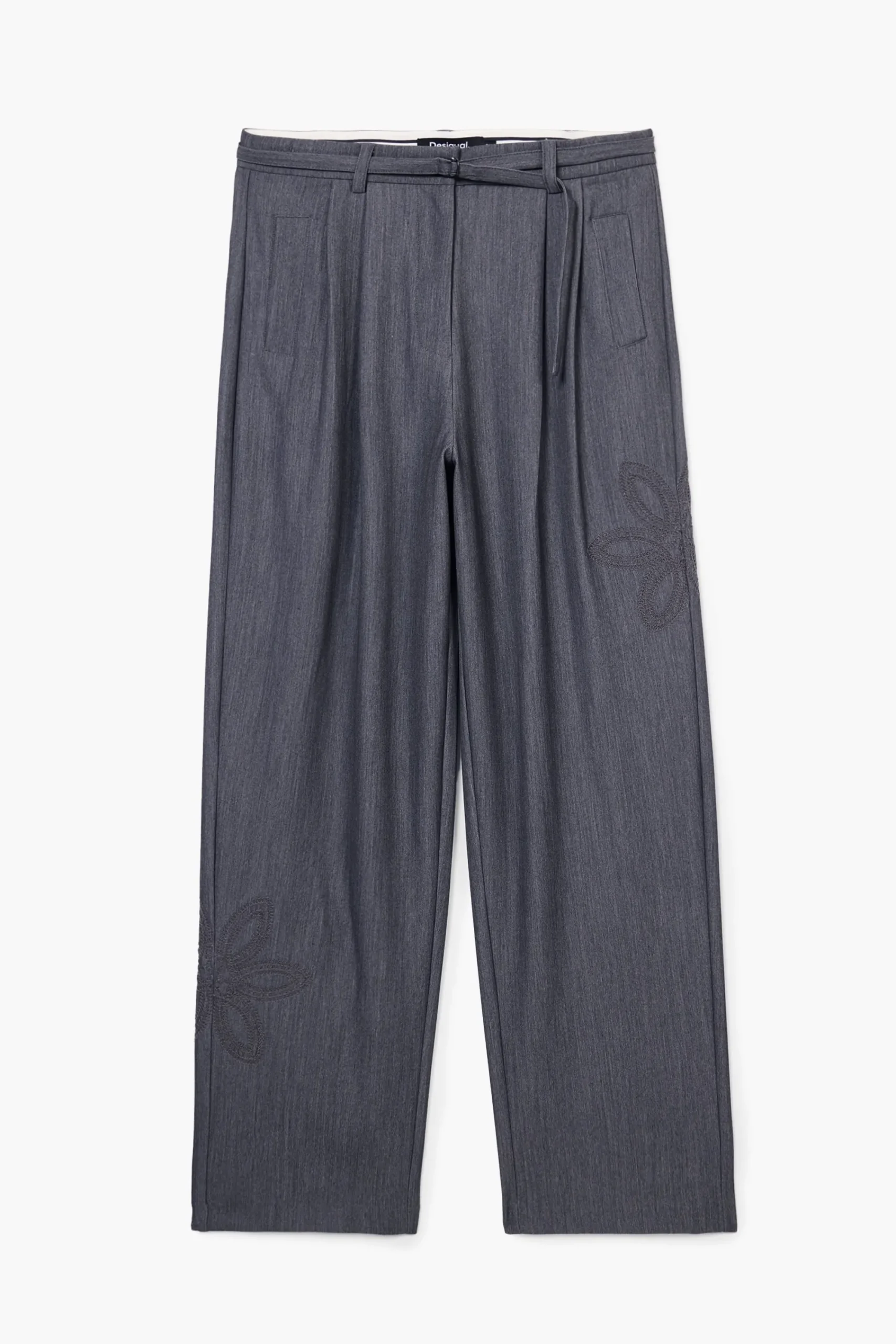 Pantalones-Desigual Pantalón largo recto