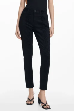 Pantalones-Desigual Pantalón slim denim