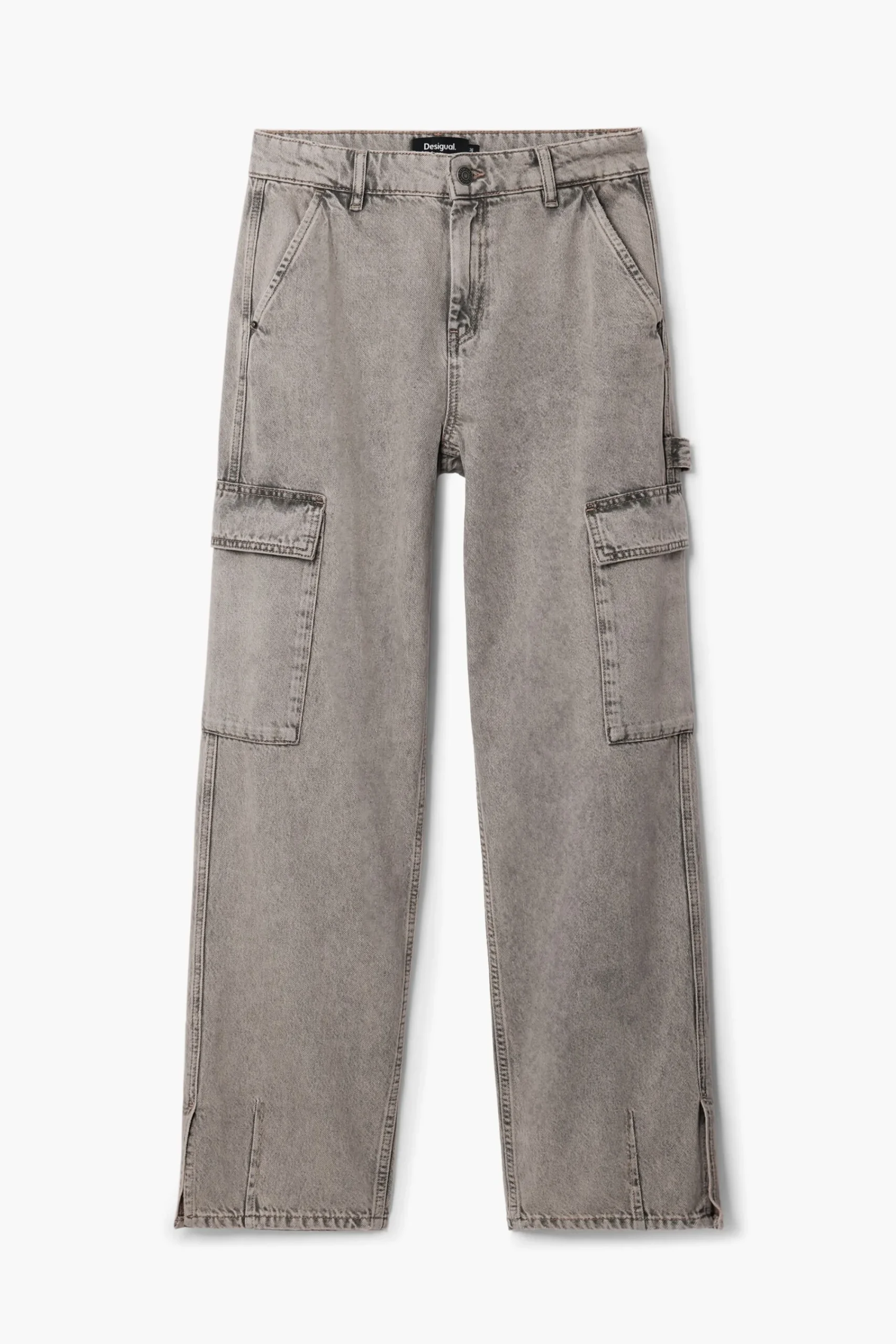 Vaqueros|Pantalones-Desigual Pantalón vaquero cargo