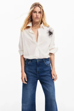 Vaqueros|Pantalones-Desigual Pantalones culotte rosa