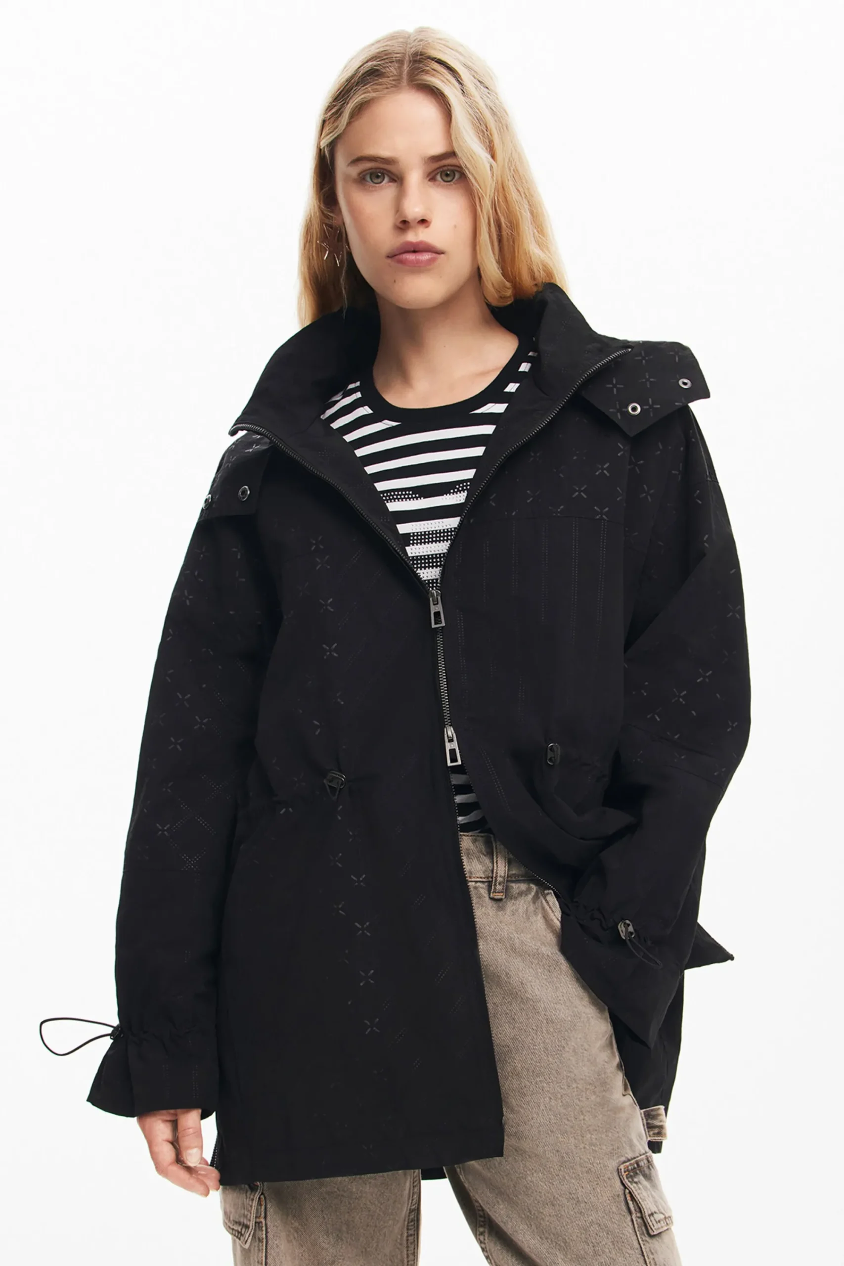 Abrigos Y Chaquetas-Desigual Parka impermeable capucha