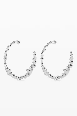 Joyería-Desigual Pendientes aro corazones bañado en plata Zalio