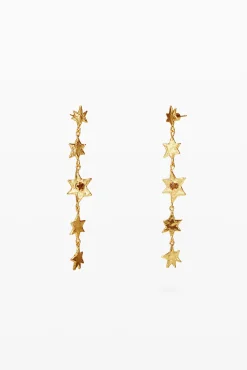 Joyería-Desigual Pendientes cascada de estrellas Zalio