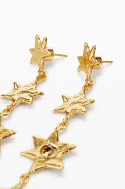 Joyería-Desigual Pendientes cascada de estrellas Zalio