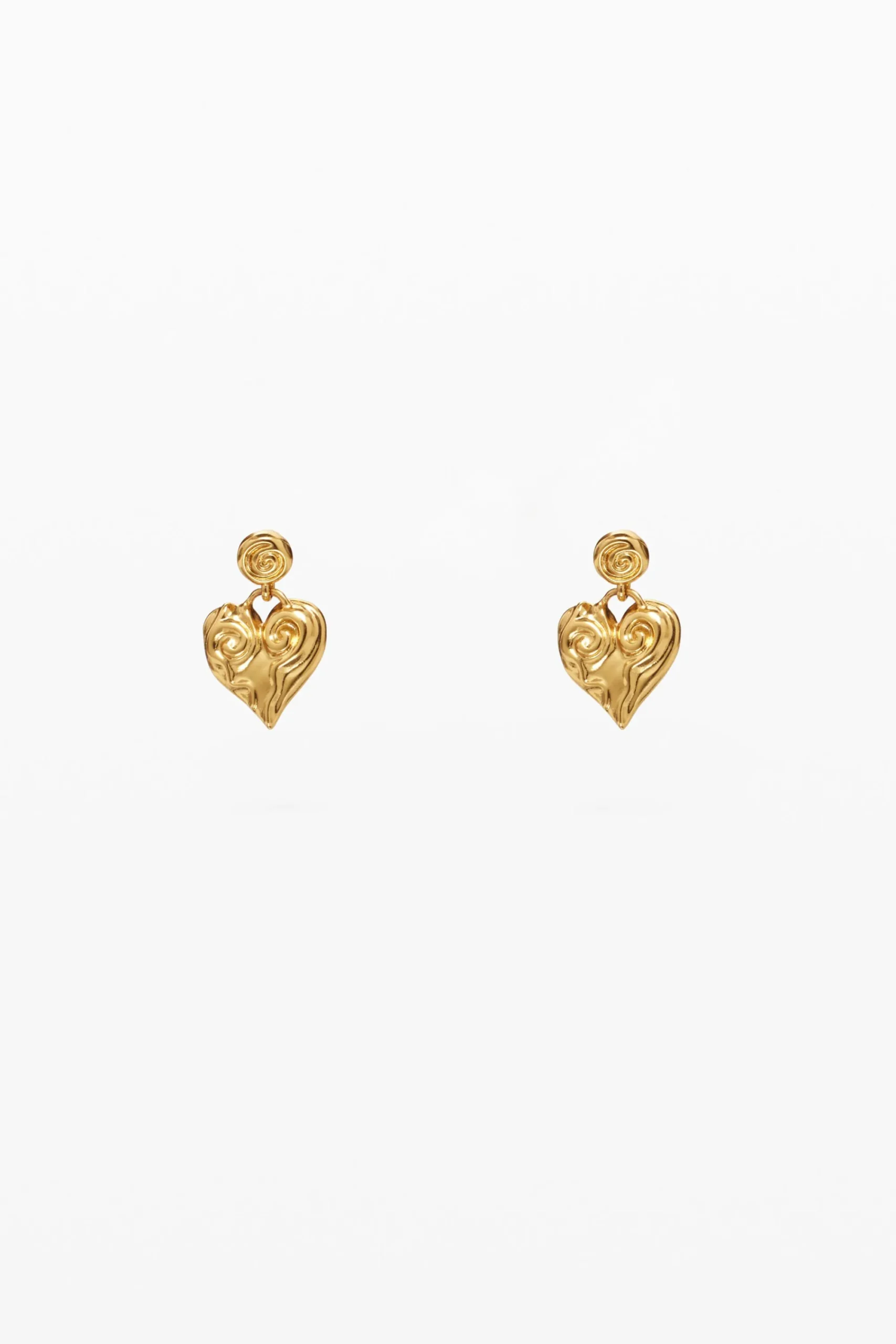 Joyería-Desigual Pendientes corazón baño oro Zalio