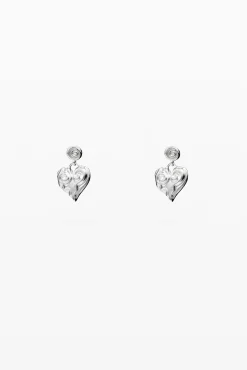 Joyería-Desigual Pendientes corazón baño plata Zalio