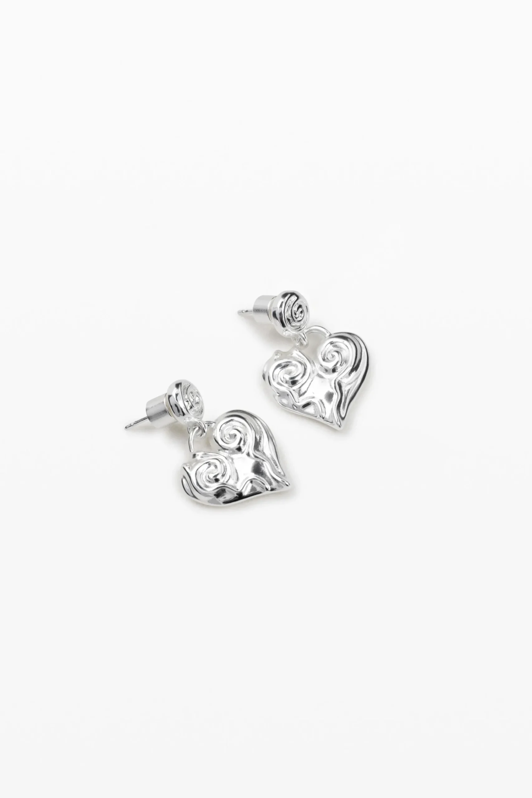 Joyería-Desigual Pendientes corazón baño plata Zalio