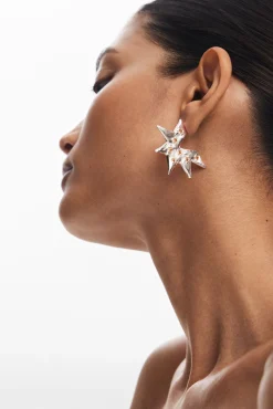 Joyería-Desigual Pendientes  en forma de estrella plata Zalio