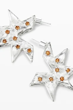 Joyería-Desigual Pendientes  en forma de estrella plata Zalio