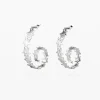 Joyería-Desigual Pendientes espiral estrellas baño plata Zalio