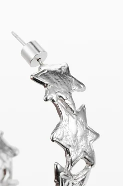 Joyería-Desigual Pendientes espiral estrellas baño plata Zalio