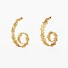 Joyería-Desigual Pendientes espiral estrellas baño oro Zalio