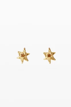 Joyería-Desigual Pendientes estrella baño oro Zalio
